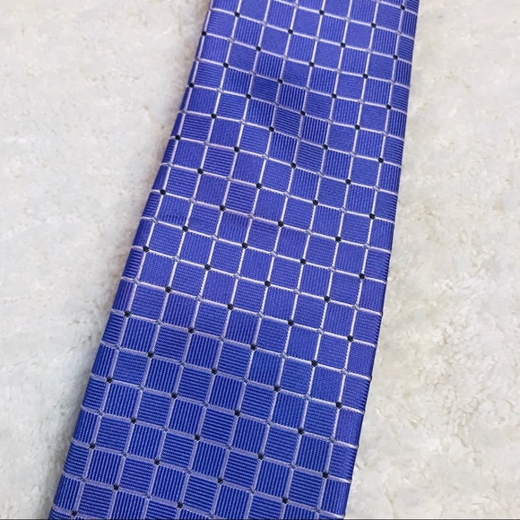 Chaps Tie Purple Clip On Boy’s Tie Purple Check - Picture 2 of 4